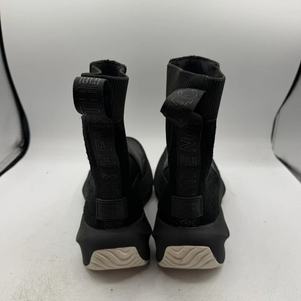 The North Face Halseigh Boots Womens Sz 10 Black Waterproof Leather Snow Pull On